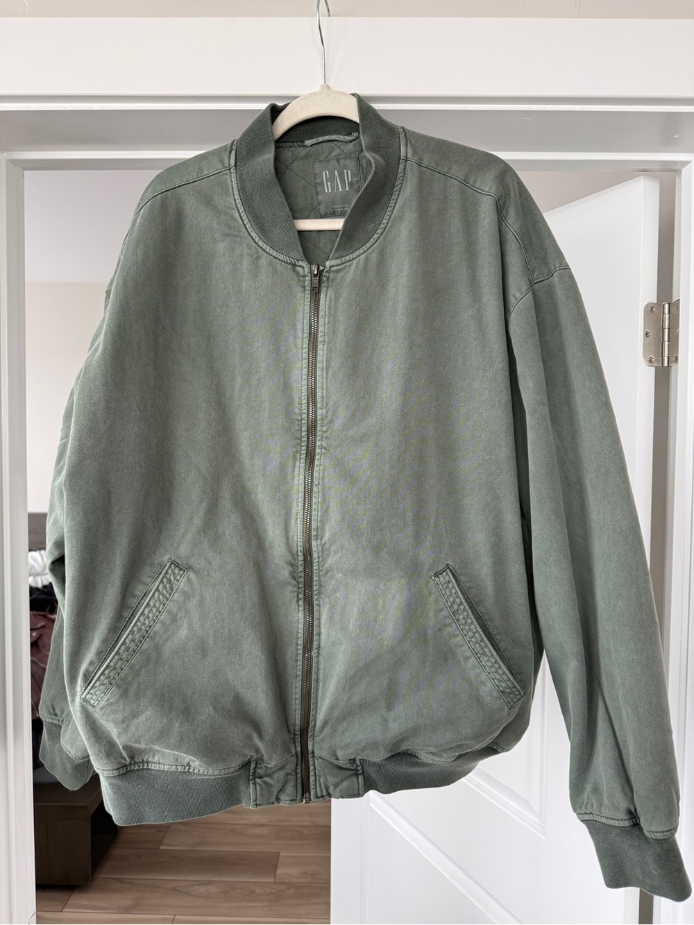 GAP Men's Sage Green Bomber Jacket